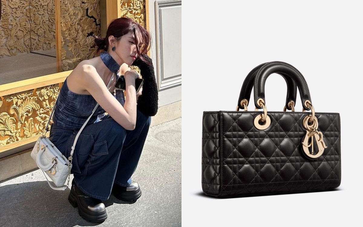 韓韶禧女神愛包：Dior中碼 LADY D-JOY 手袋NT$170,000.