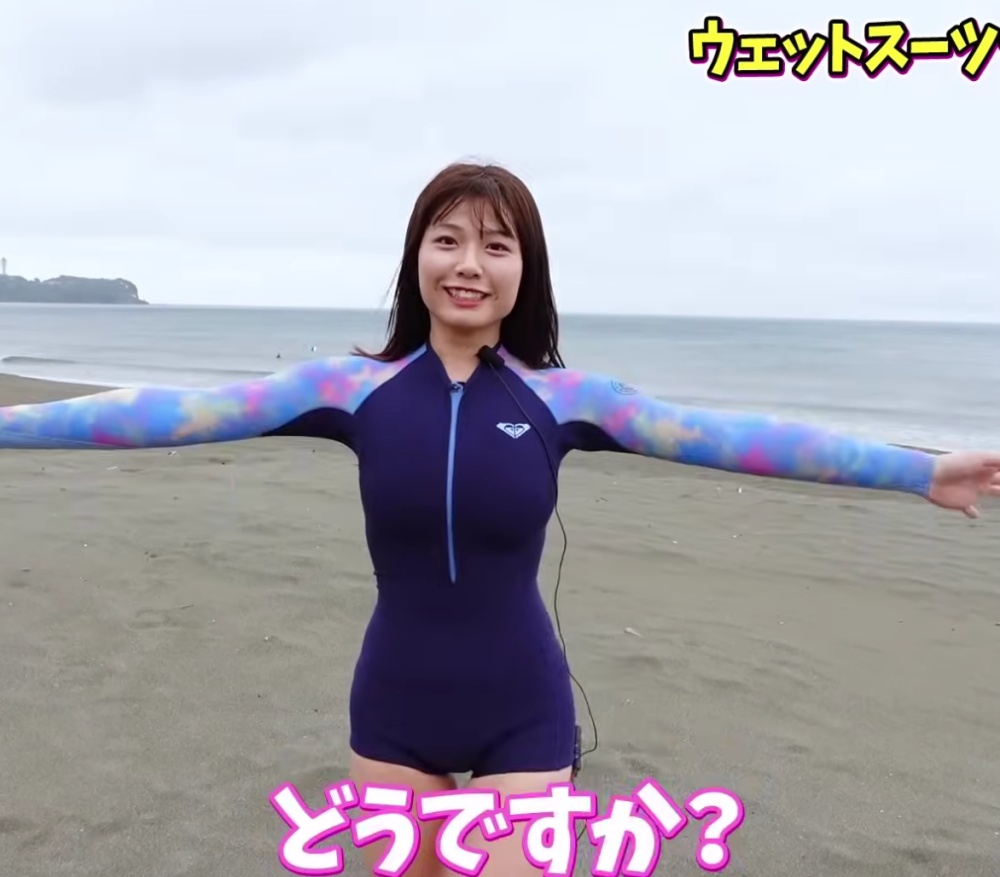 影 ／上圍太大拉鍊會炸開？日本超兇 YT 正妹挑戰潛水服，「驚人結果」震暈數萬網友！