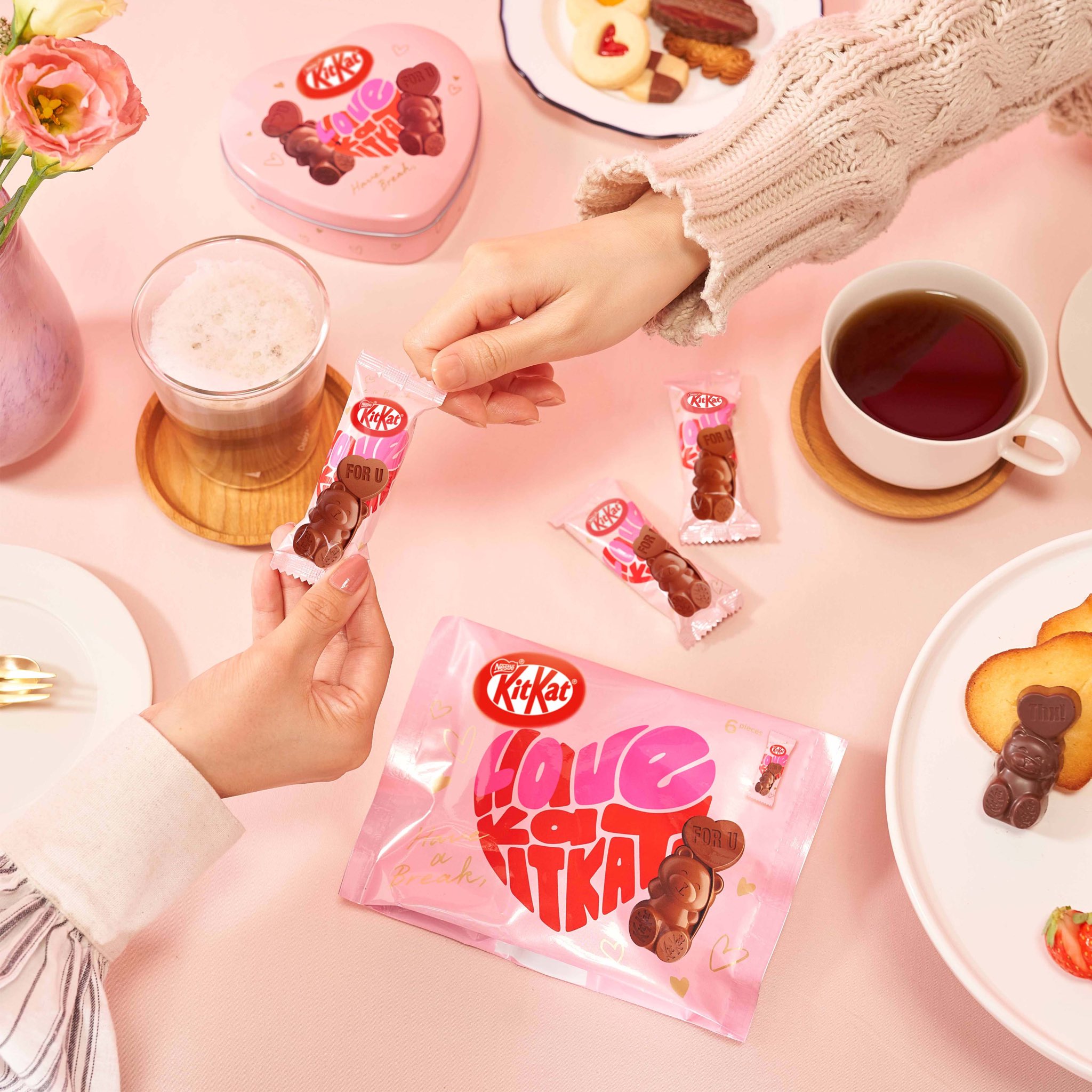 2024 情人節小熊傳情！日本告白神器「KitKat LOVE 小熊巧克力」直送來台，加碼 KitKat 草莓布朗尼