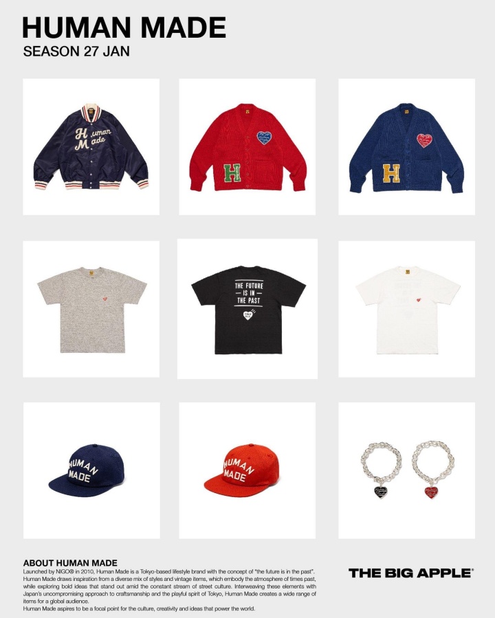 澳門粉絲逛起來！ NIGO 人氣品牌 HUMAN MADE 正式登陸澳門潮流名所 THE BIG APPLE，與日本同步上架！