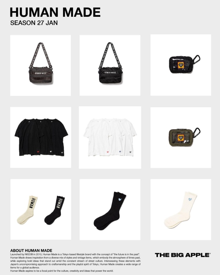 澳門粉絲逛起來！ NIGO 人氣品牌 HUMAN MADE 正式登陸澳門潮流名所 THE BIG APPLE，與日本同步上架！