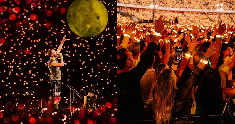 酷玩樂團（Coldplay）去年到訪高雄開唱，手環回收率得到第五名好成績。（圖：臉書）