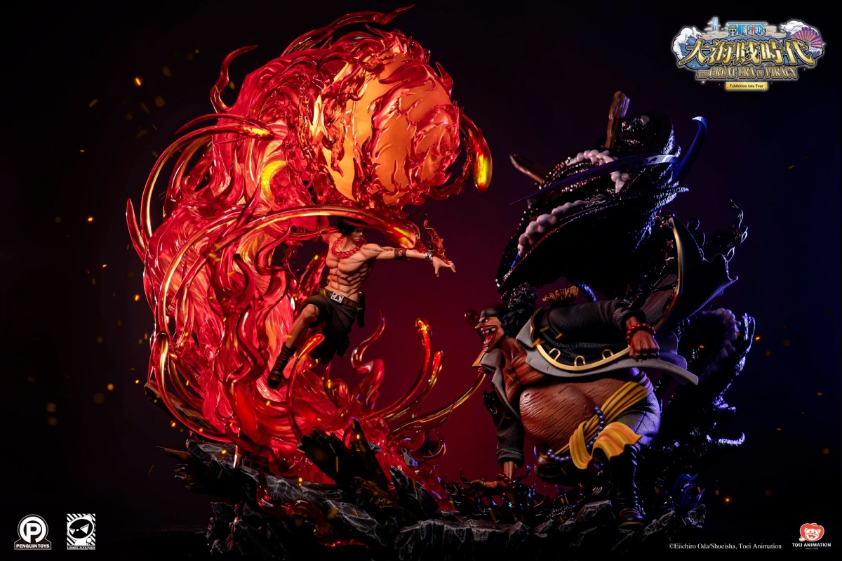 勝者只有一個！《航海王》黑鬍子 x 火拳艾斯雕像正式發布，經典戰役神還原！