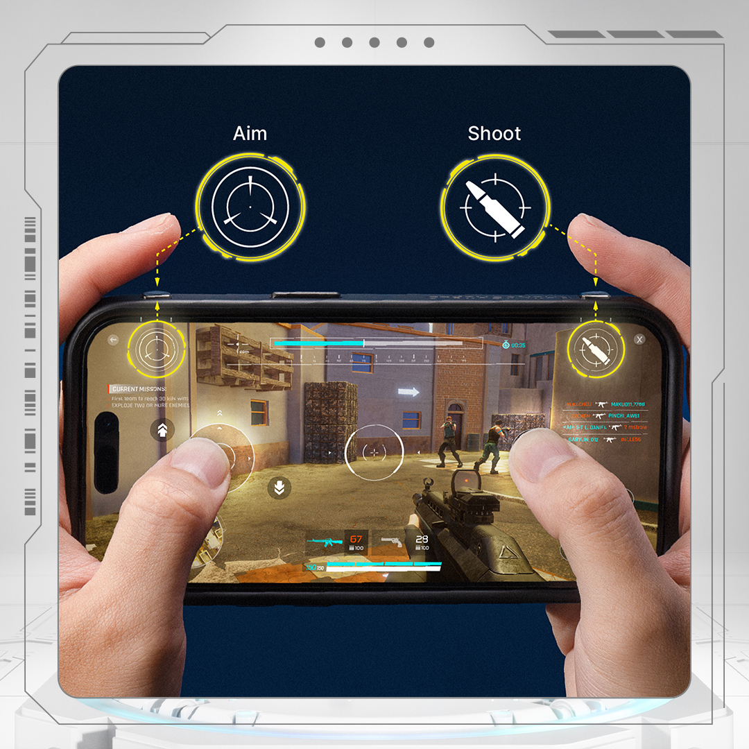 吃雞神器「犀牛盾 RhinoBuff FPS 精準操控套組」3 大亮點：遊戲實體肩鍵、絲滑操控手感、專利電感科技