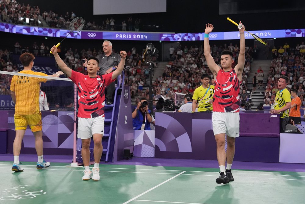 巴黎奧運｜「麟洋配」勢如破竹！李洋/王齊麟晉級羽球男雙四強