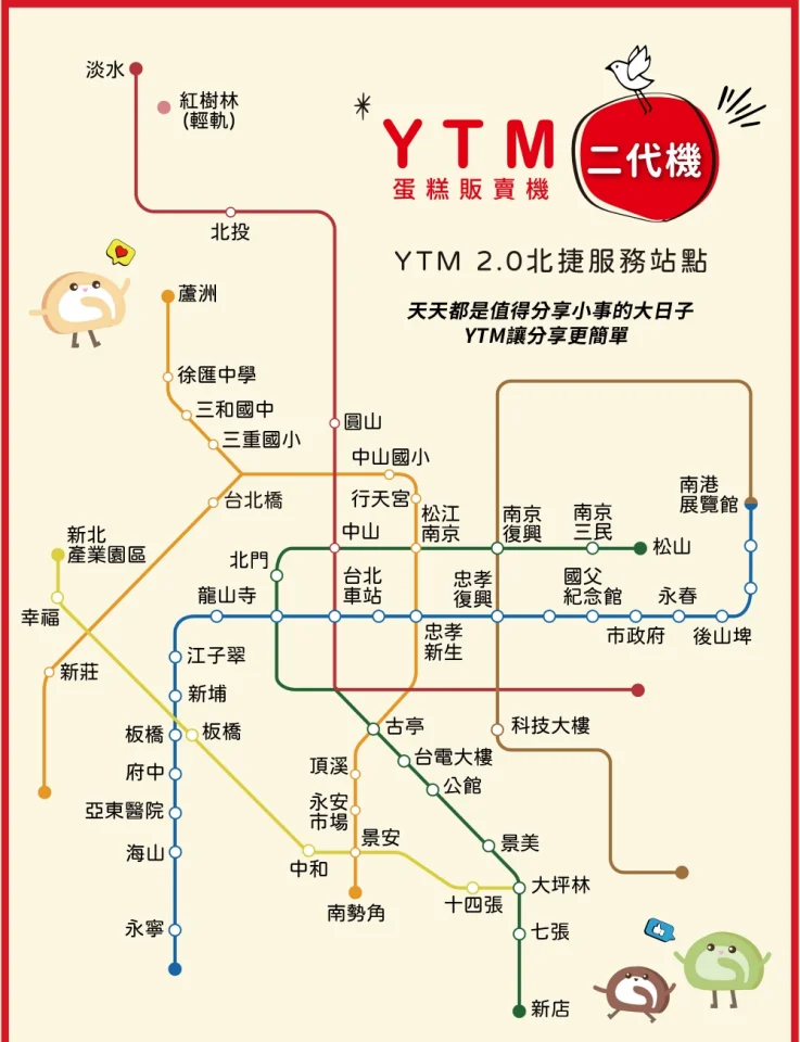 亞尼克捷運YTM 2.0地圖