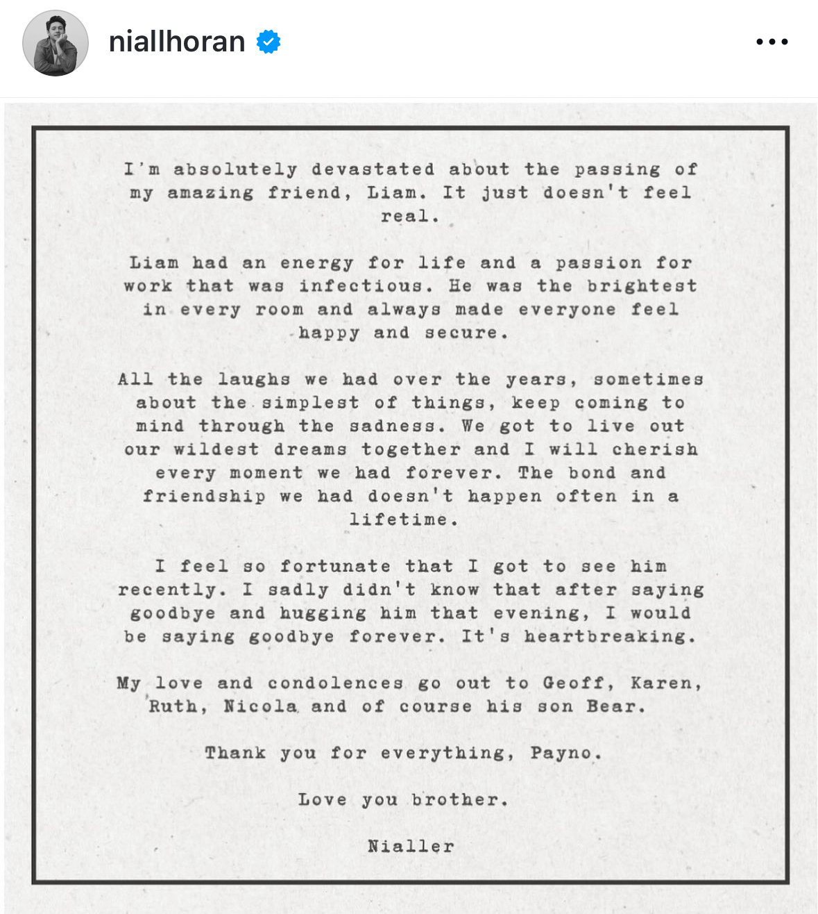 One Direction 成員分別親自對 Liam Payne 事件致意！網：看了好難過...