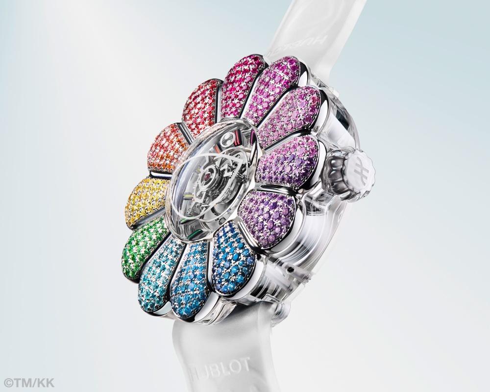 全球限量 20 只，定價破千萬！ HUBLOT x 村上隆全新 MP-15 陀飛輪藍寶石彩虹腕錶登場，製錶工藝與潮流極致結合！