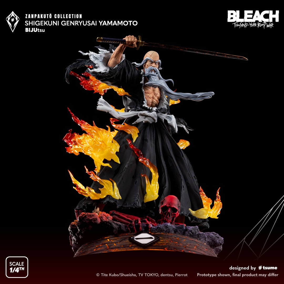 卍解，残火太刀！《BLEACH 死神》山本元柳齋重國雕像發布「最強死神」霸氣神還原！