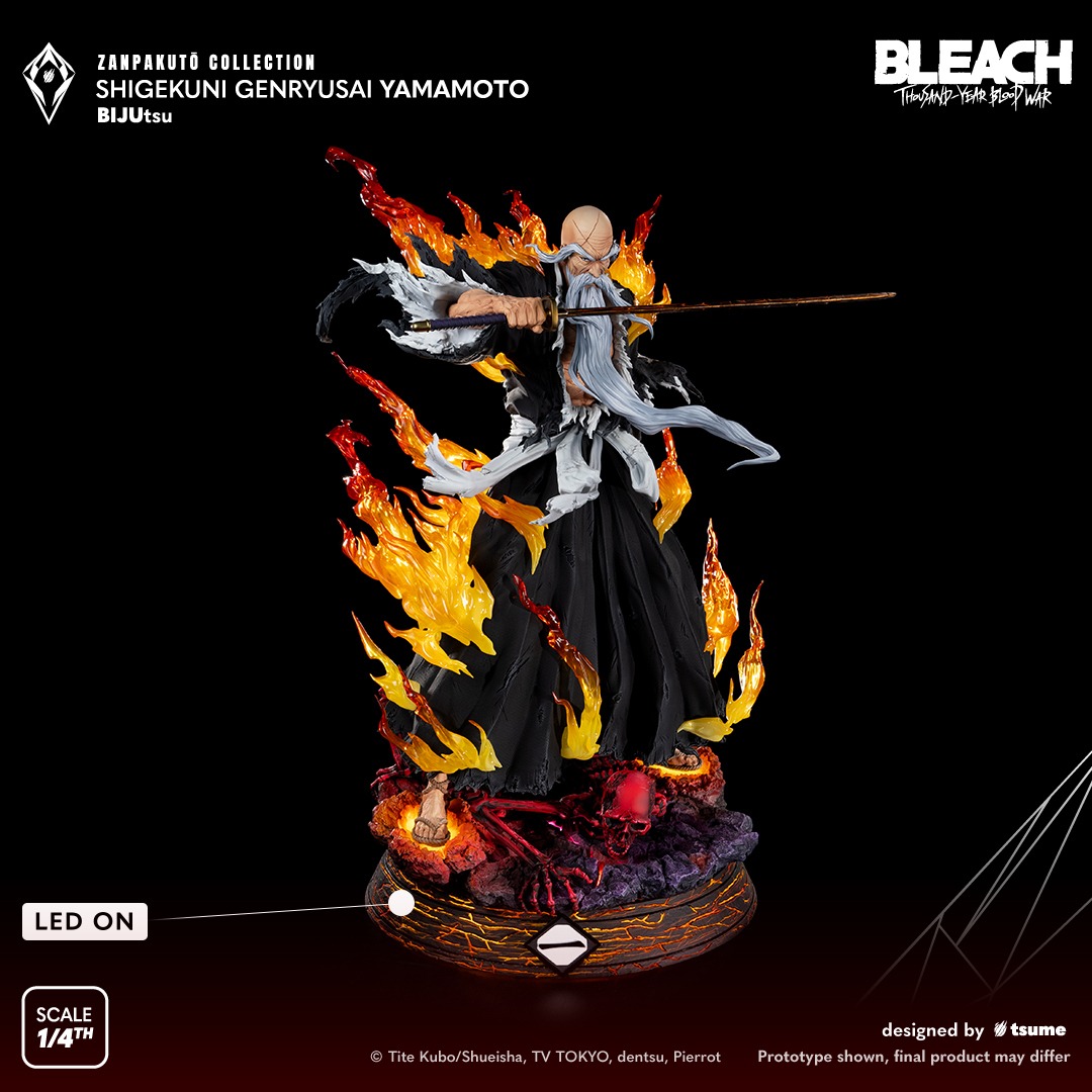 卍解，残火太刀！《BLEACH 死神》山本元柳齋重國雕像發布「最強死神」霸氣神還原！