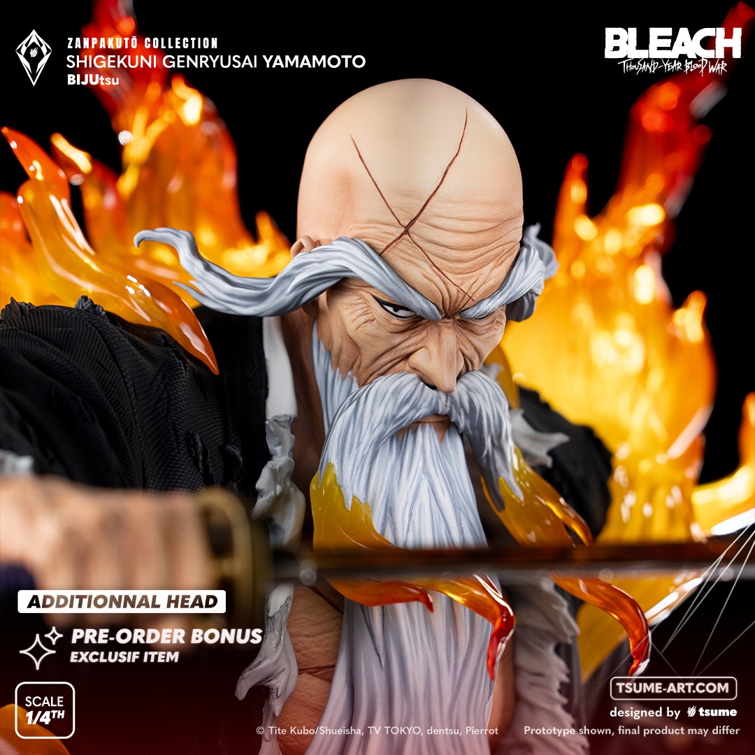 卍解，残火太刀！《BLEACH 死神》山本元柳齋重國雕像發布「最強死神」霸氣神還原！