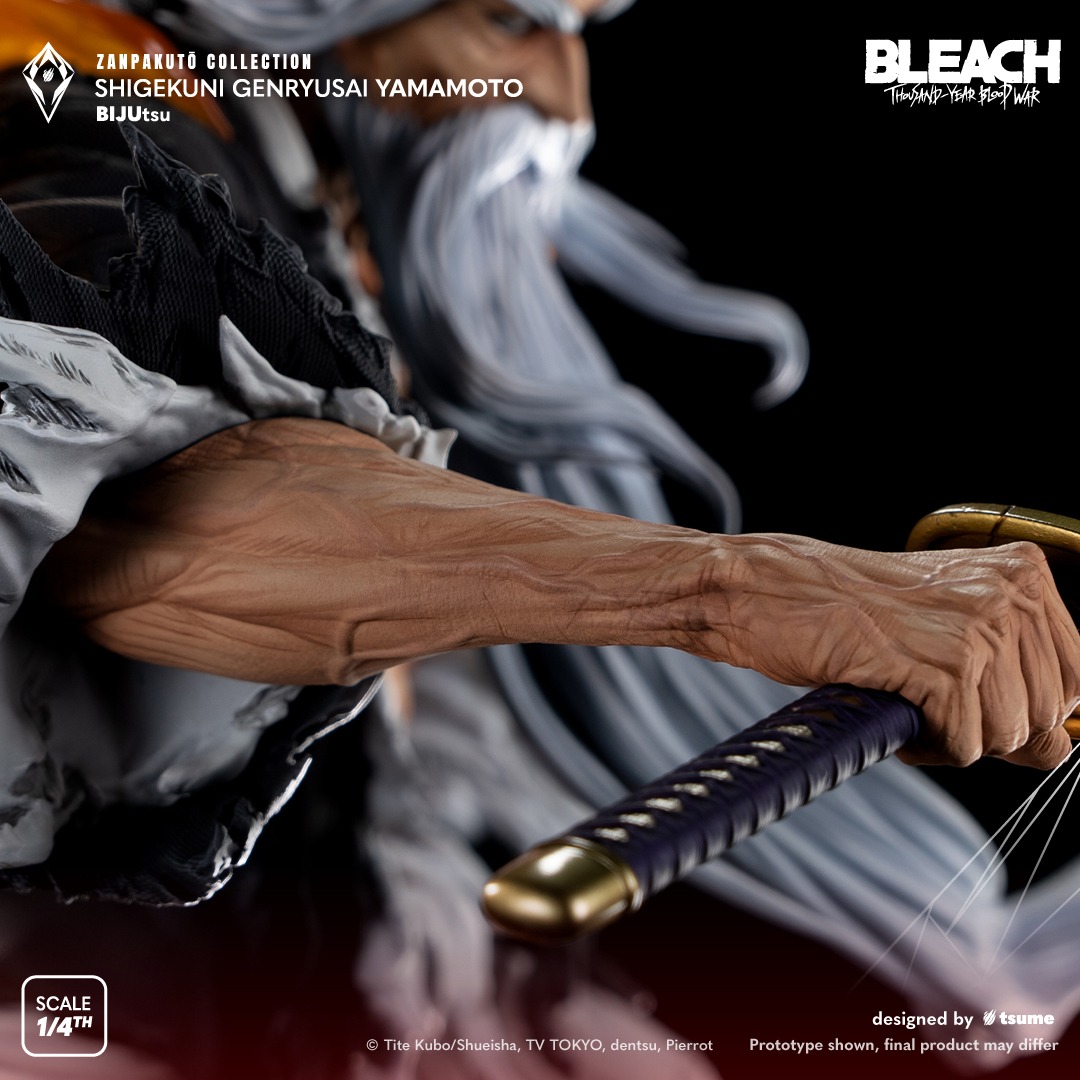 卍解，残火太刀！《BLEACH 死神》山本元柳齋重國雕像發布「最強死神」霸氣神還原！