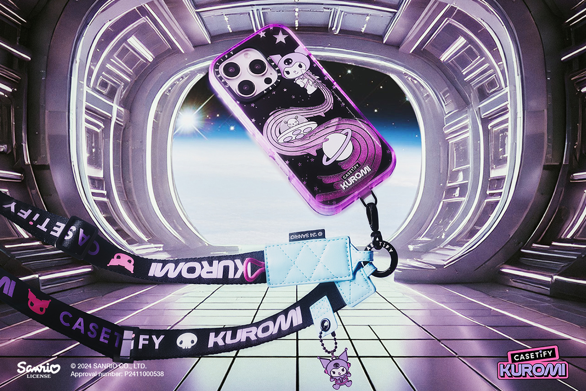 和酷洛米 x CASETiFY 一起乘坐火箭來場太空歷險吧！未來感十足 Kuromi 珍藏火箭手機殼絕對是全場焦點