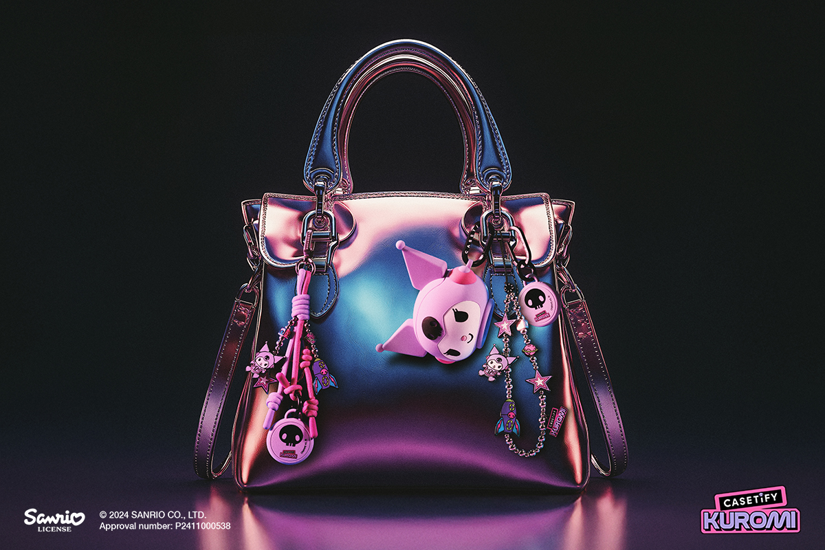 和酷洛米 x CASETiFY 一起乘坐火箭來場太空歷險吧！未來感十足 Kuromi 珍藏火箭手機殼絕對是全場焦點