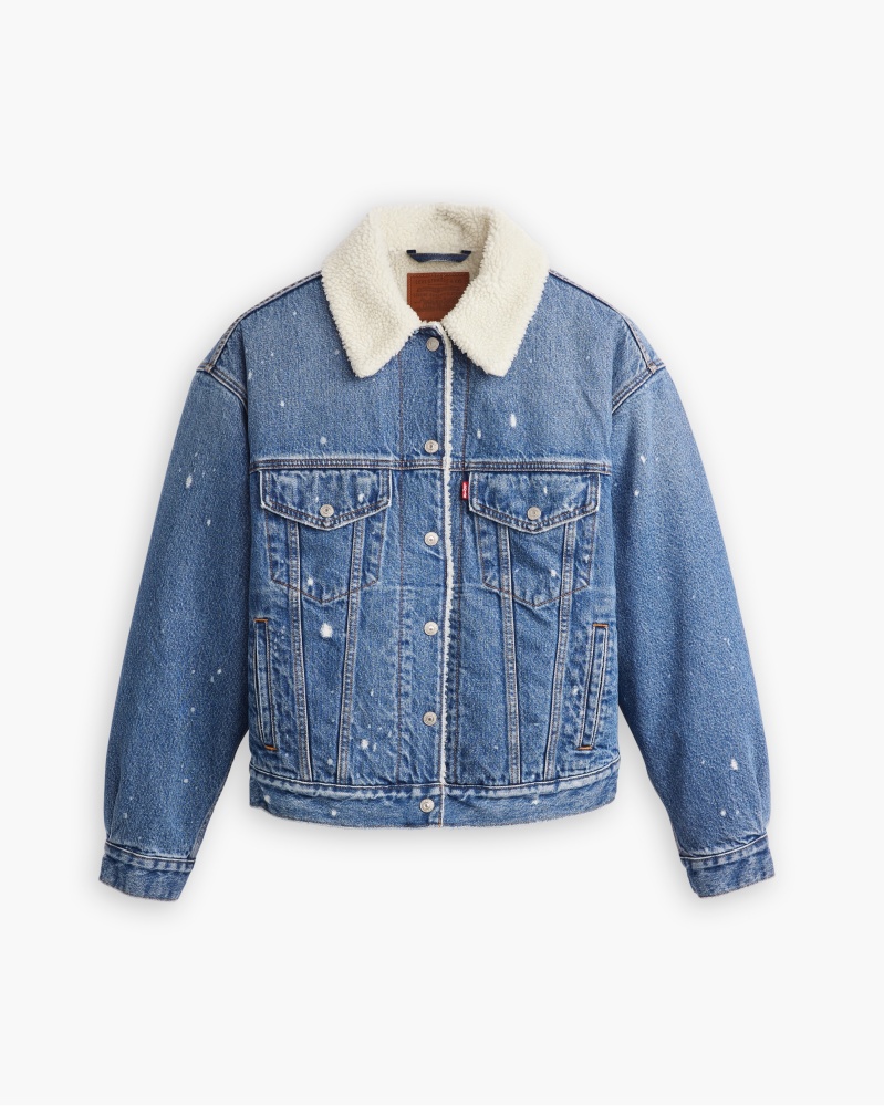 保暖必選Levi’s®  Sherpa丹寧羊羔毛夾克