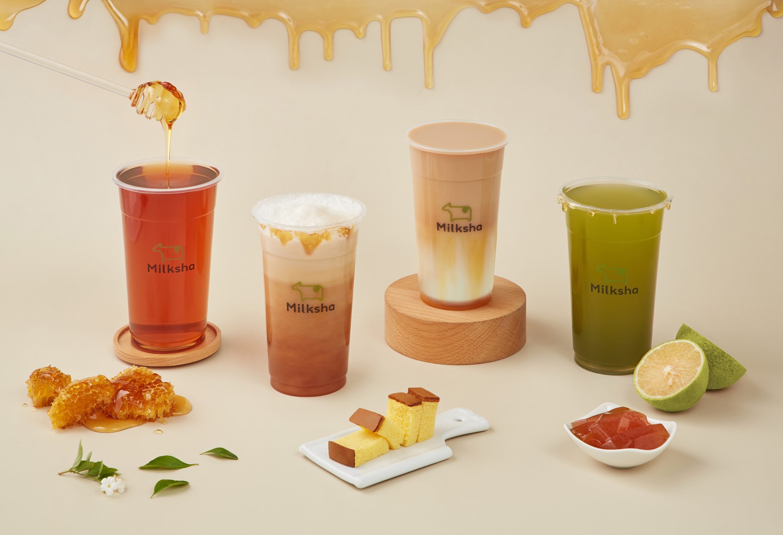 迷客夏蜂蜜系列開喝！使用100%純正的蜂蜜，加碼推出新配料「蜂蜜黑糖粉粿」！