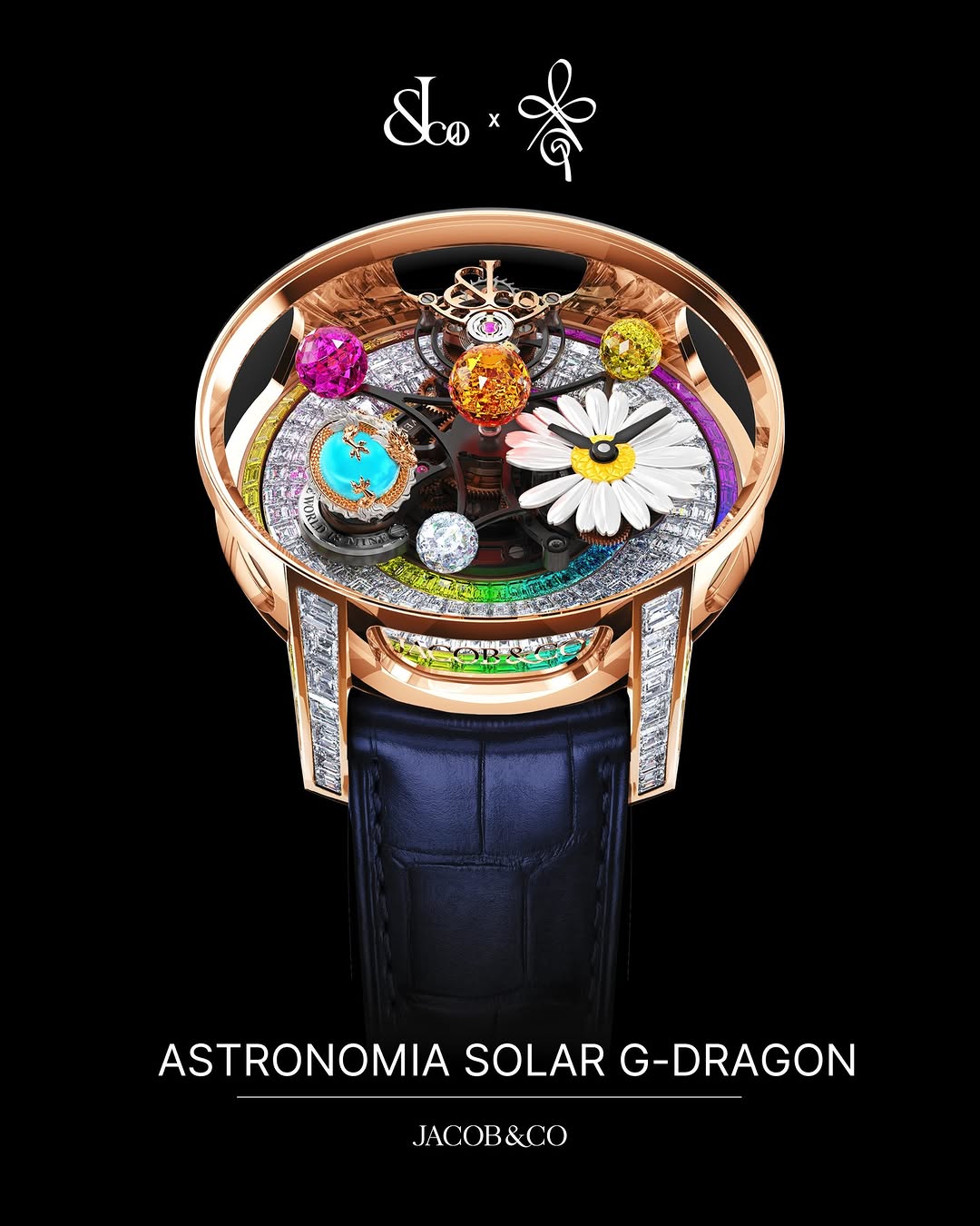 小雛菊注入！全球限量 9 枚 G-Dragon x Jacob & Co. 聯名錶款登場，要價台幣 3279 萬！