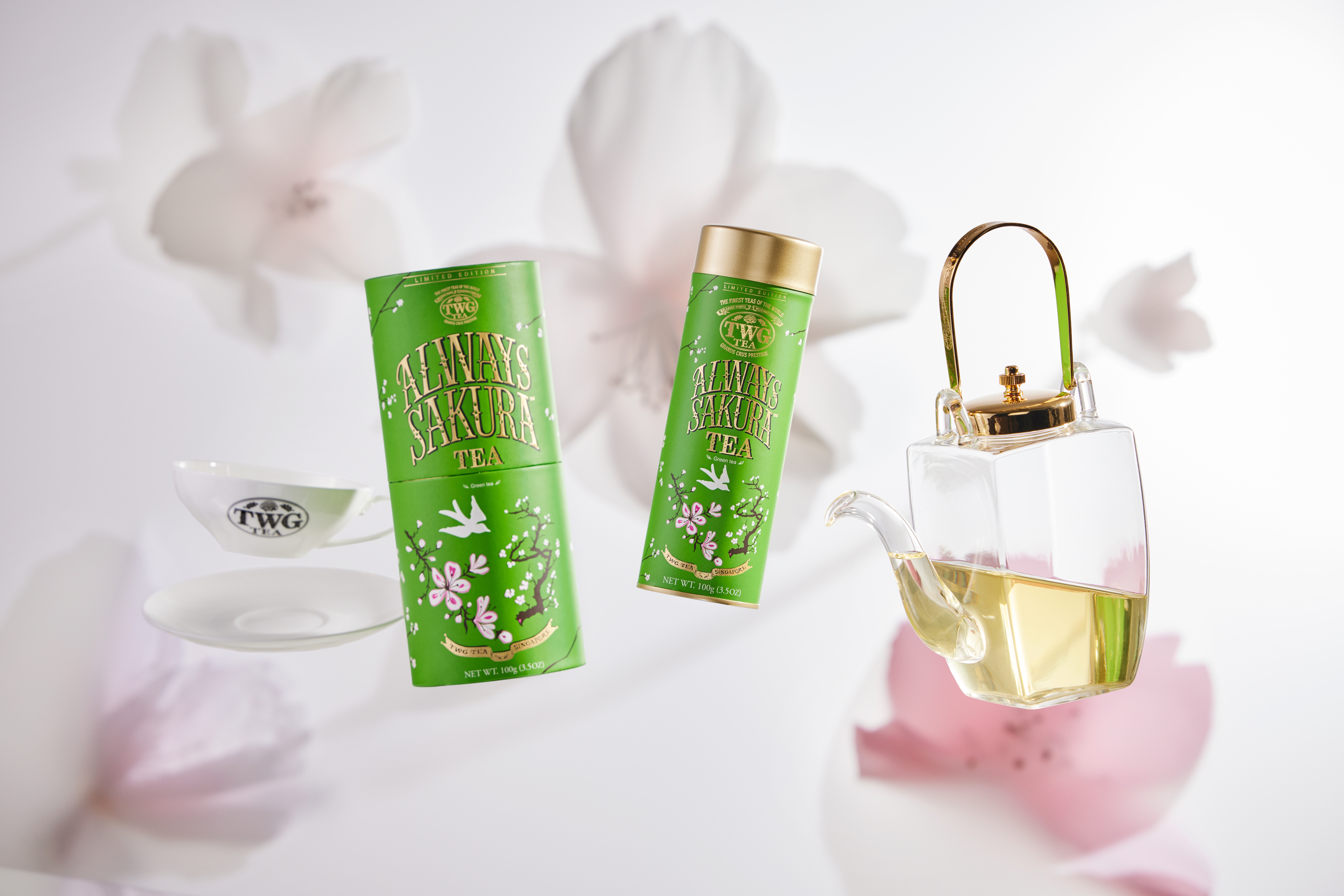 TWG Tea 全新櫻桃香調「永恆之櫻茗茶」，搭配櫻花粉馬卡龍滿滿春意感！