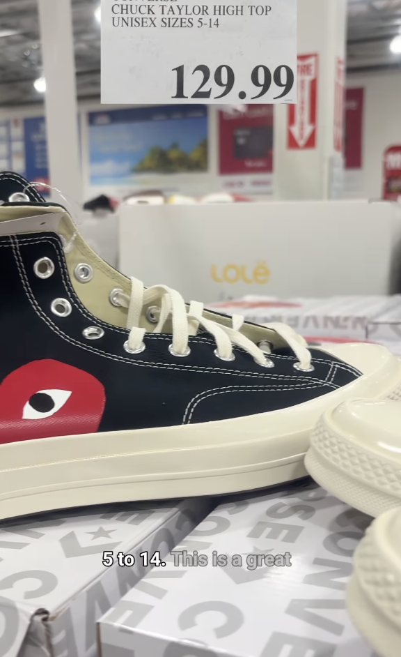 驚見  Converse x COMME des GARCONS PLAY 愛心眼神鞋，出現在好市多賣場！