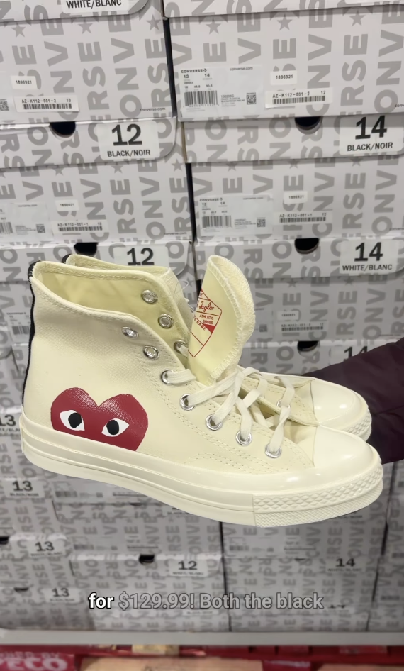 驚見  Converse x COMME des GARCONS PLAY 愛心眼神鞋，出現在好市多賣場！