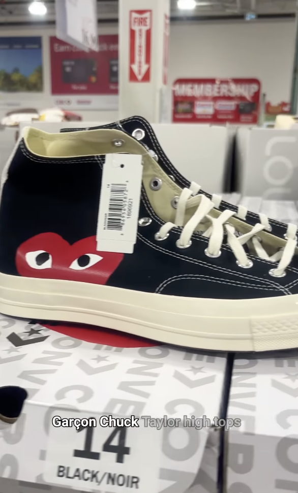 驚見  Converse x COMME des GARCONS PLAY 愛心眼神鞋，出現在好市多賣場！