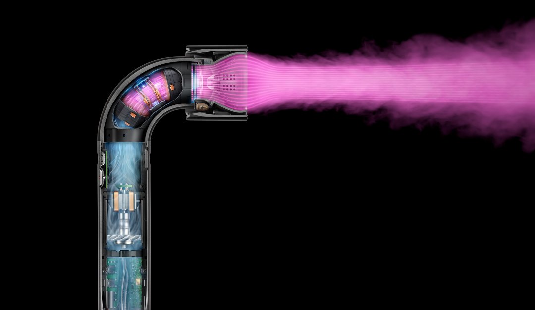 Dyson Supersonic r™流線型加熱科技,打造強勁、均勻、精準氣流,實現零熱損高效造型需求