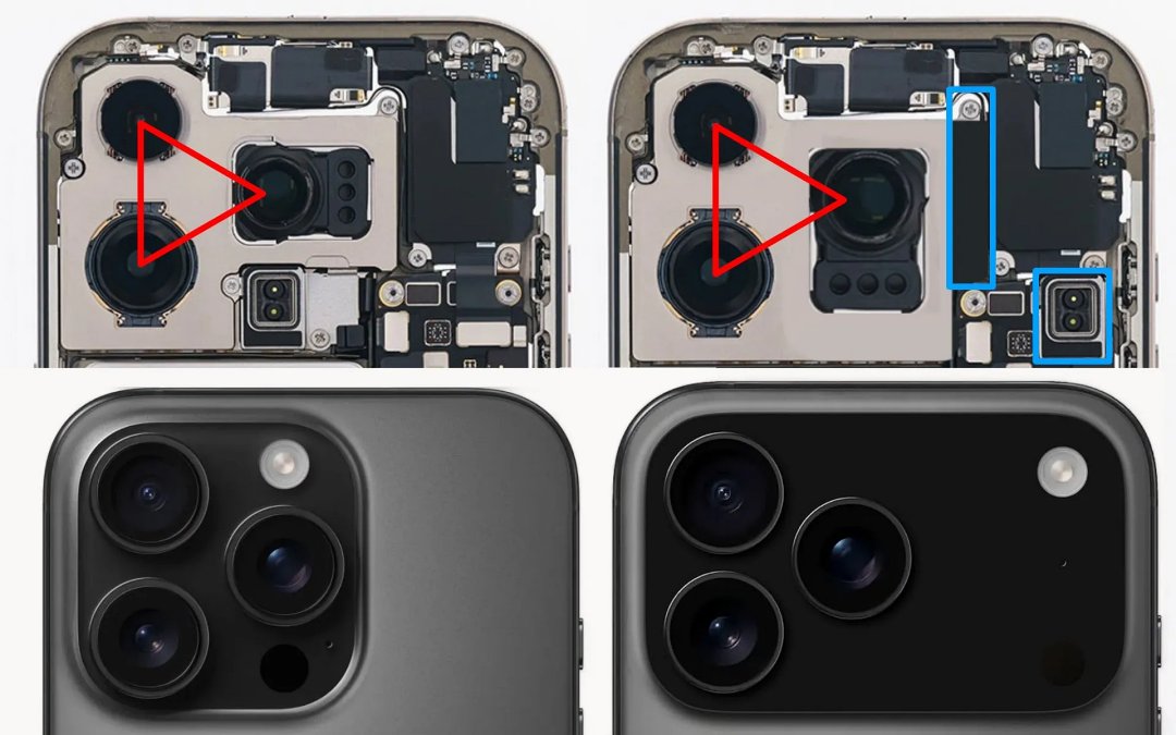 消息稱蘋果 iPhone 17 Pro 系列的長焦鏡頭升級成4800萬畫素,加上相機模組變大,鏡頭模組才有如此大變化。圖片來源:X@Mia_Kacurage
