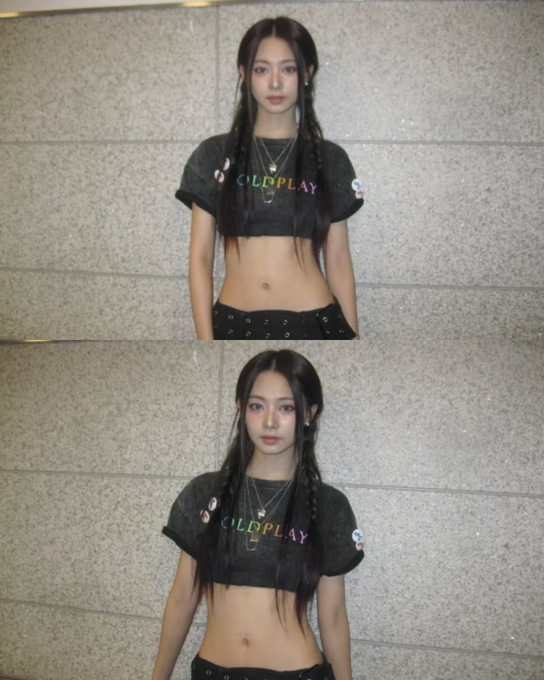 子瑜在 Coldplay 演唱會上大露小蠻腰。（圖：IG）