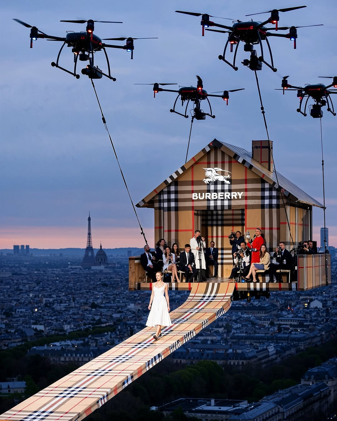 在高空看秀是什麼樣的體驗？國外藝術家利用 AI 打造高空精品大秀！