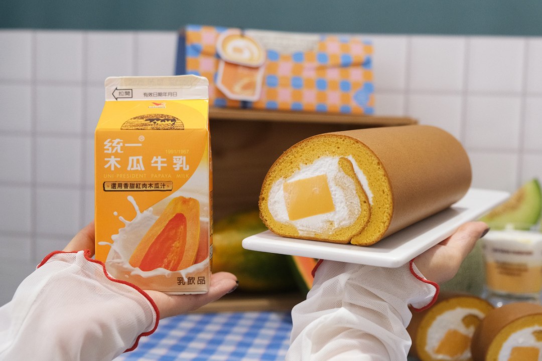 統一木瓜牛乳 x 亞尼克「木瓜牛乳生乳捲」