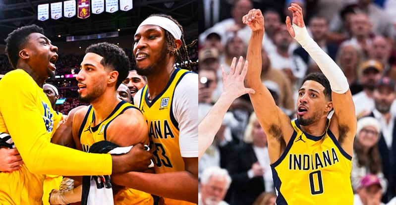 印第安那溜馬在今日上演驚天逆轉戲碼，靠著 Tyrese Haliburton 在終場前 1.1 秒的致勝三分球，以 120：119 氣走東區頭號種子克里夫蘭騎士，在七戰四勝制系列賽中取得 2：0 領先，形勢大好。