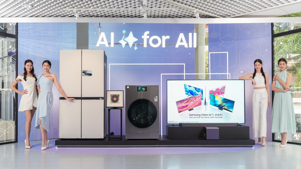 三星電子以「AI for All」為核心今在台發表多款2025年全新智慧家電，運用AI技術與美學設計為消費者打造智慧居家「星」日常。圖片來源：三星電子