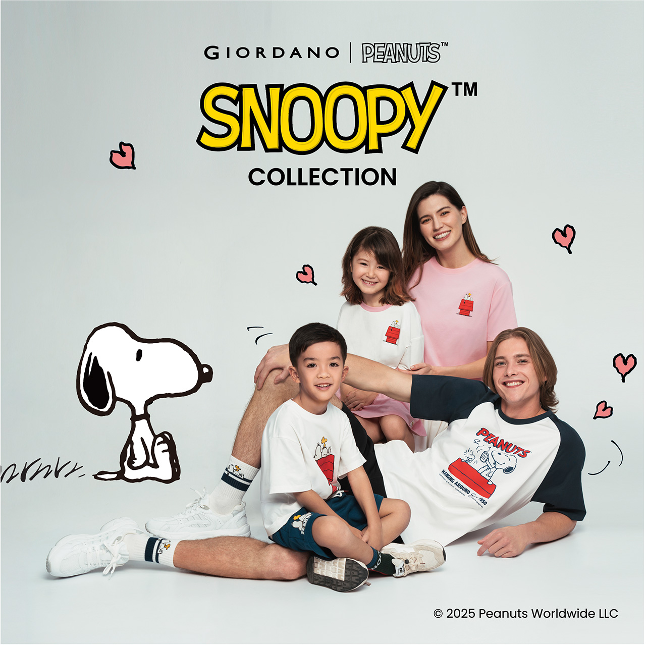 GIORDANO | PEANUTS  75週年限定！SNOOPY系列打造今夏學院風潮流穿搭