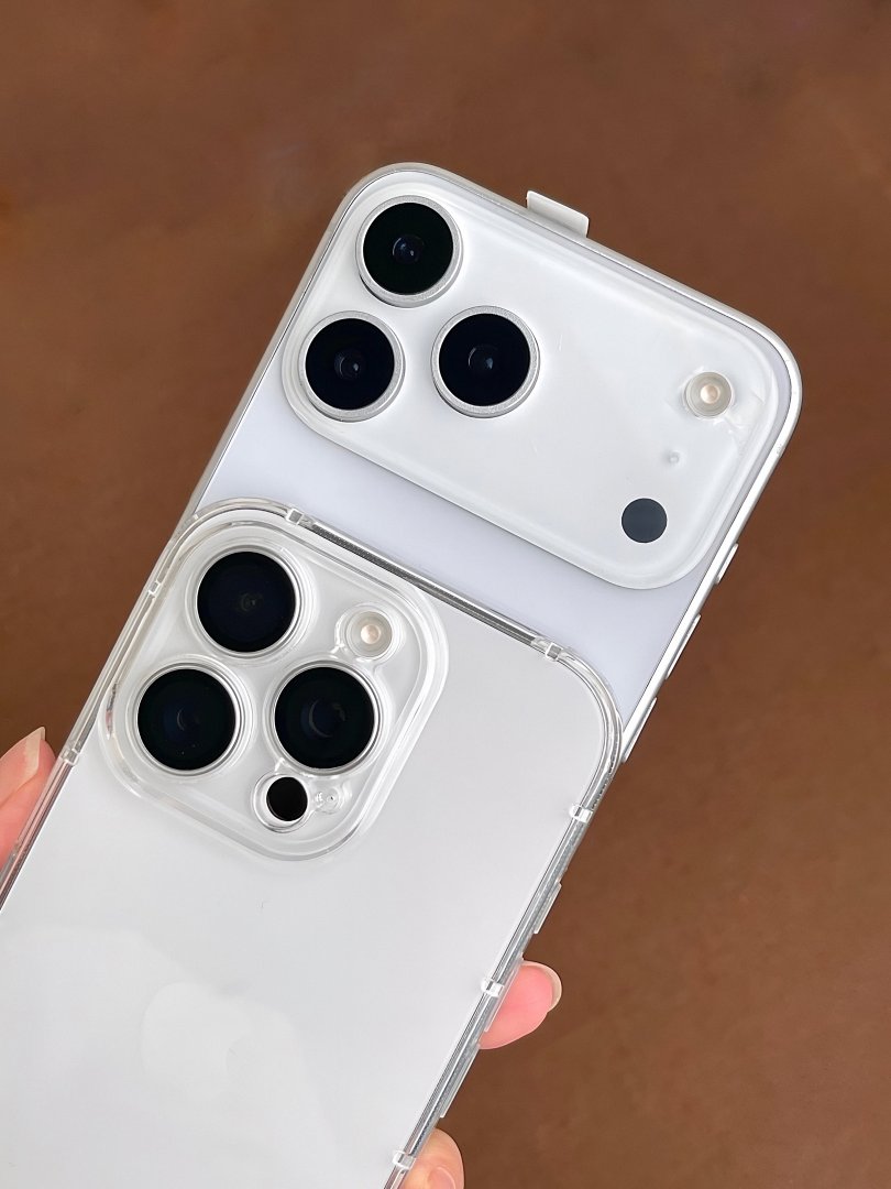 iPhone 17 Pro(上)與iPhone 16 Pro對照
