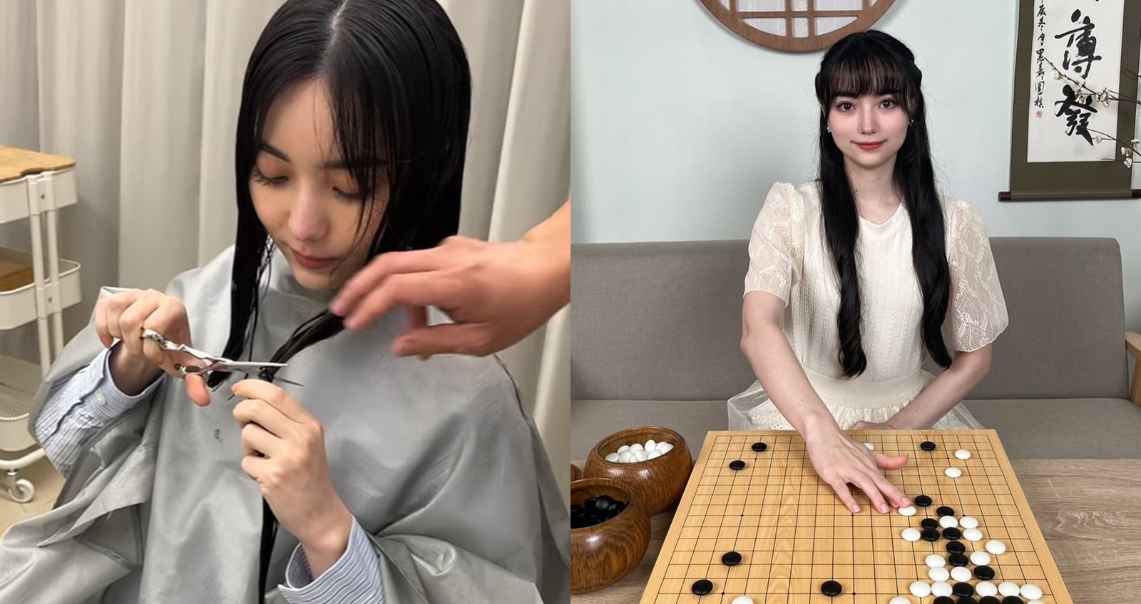 黑嘉嘉親手剪下留了 10 年的長髮。（圖：IG）