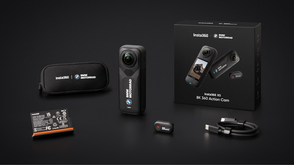 Insta360 X5 BMW Motorrad 限量聯名款隨附升級版超能電池、專屬收納包與限定包裝,承載對騎行自由的熱愛,讓每一段旅程更精彩。