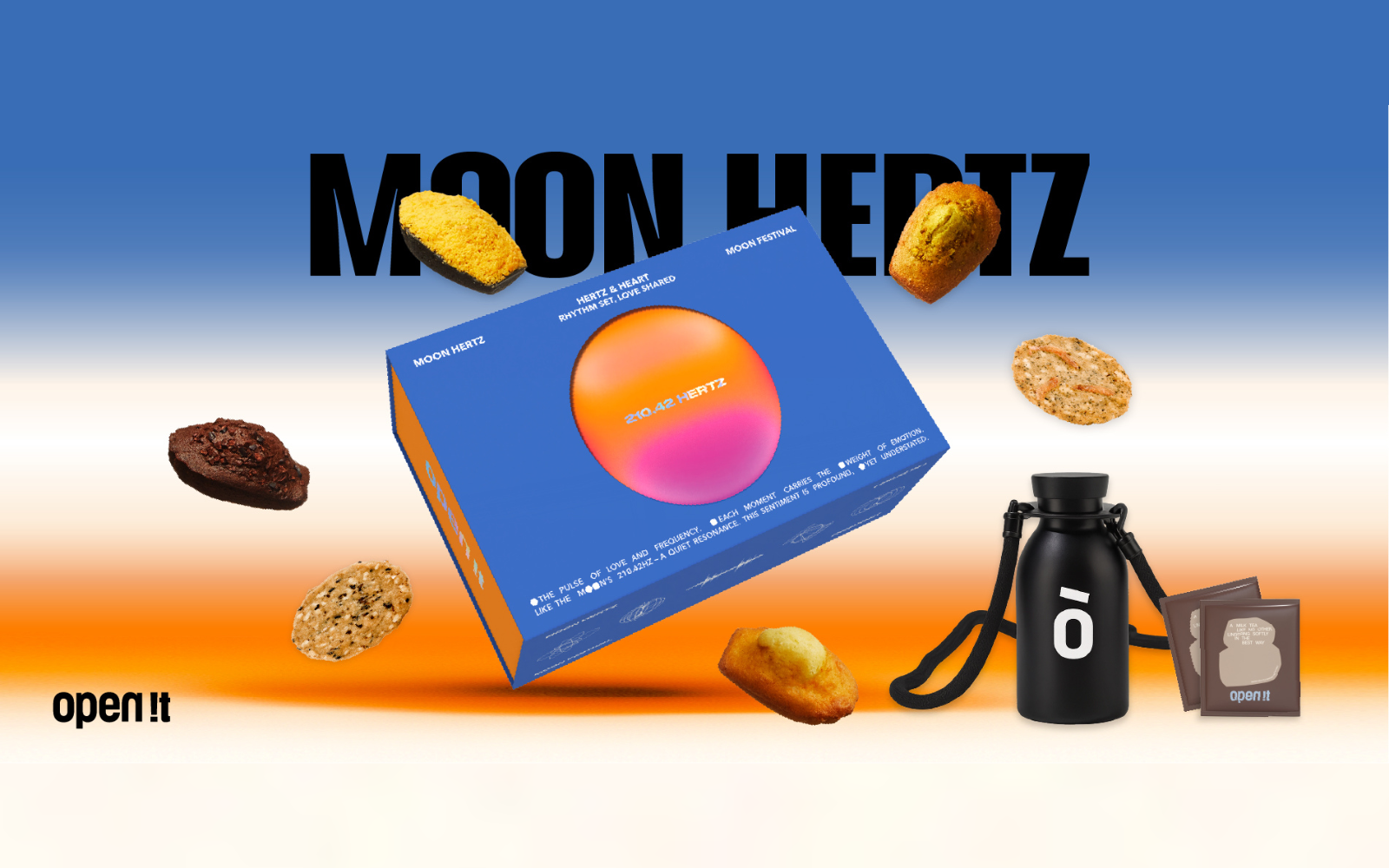 「月韻中秋」送禮心跳頻率，瑪德蓮專門品牌「open it.」推出最具記憶點限定禮盒，六款頂極新品甜鹹登場！