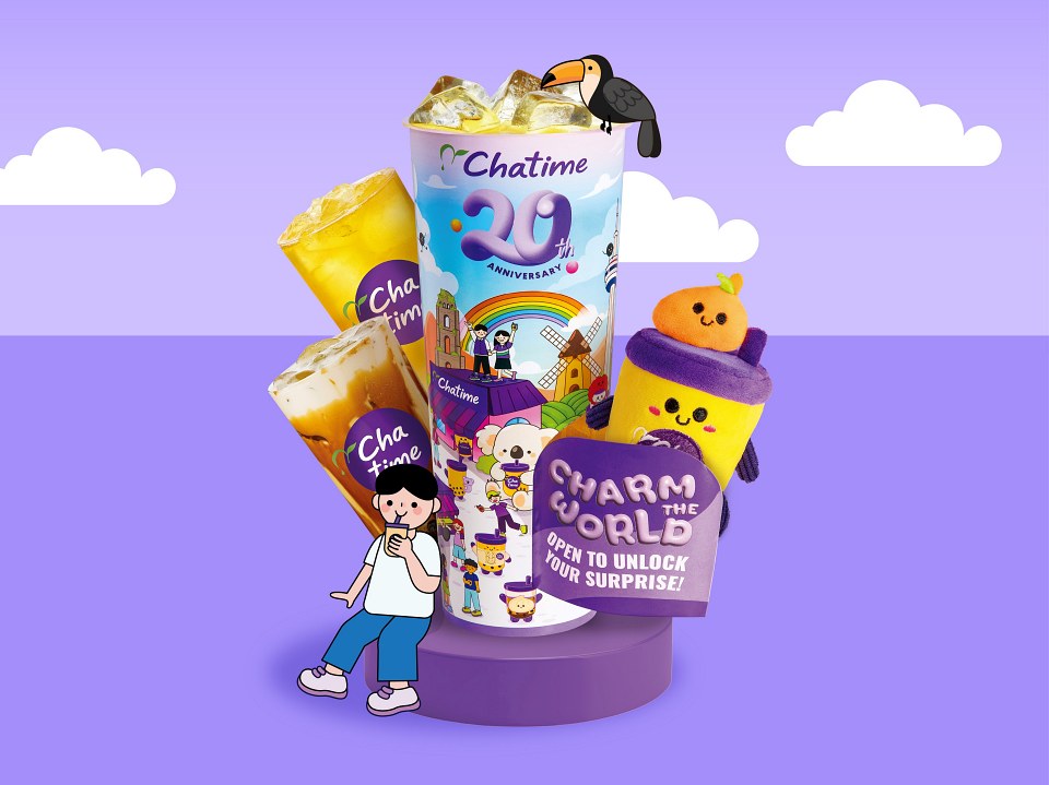 風靡全球63國家地區的國際知名手搖飲品牌Chatime日出茶太迎來20週年歡慶，推出「CHARM THE WORLD 帶著世界的聲音回家」全球慶祝活動。