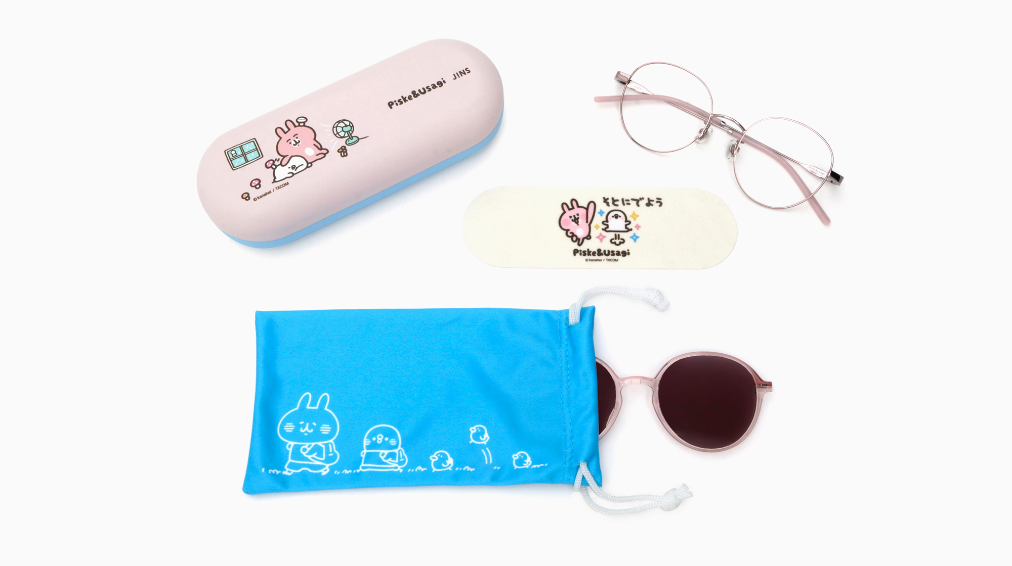 可愛連擊！JINS X 卡娜赫拉的小動物第2彈超萌登場 「被P助與粉紅兔兔療癒的日常」出遊、耍廢都開心！