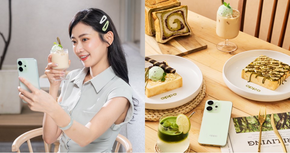 OPPO Reno14「薄荷綠」搶搭2025新潮流帕斯蒂爾風！跨界植物系餐廳推夏日輕食