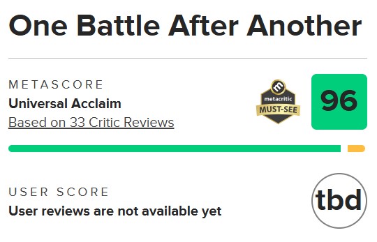 李奧納多有望再奪小金人？聯手 PTA 新片《一戰再戰》拿下 MC 今年最高分