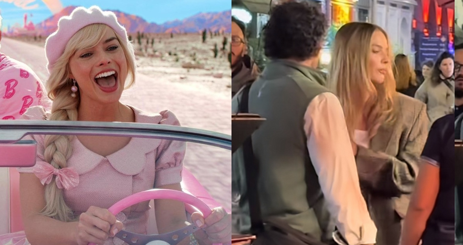 瑪格羅比近日造訪英國一間餐廳，卻被店員誤認成無名網紅。（圖：x）