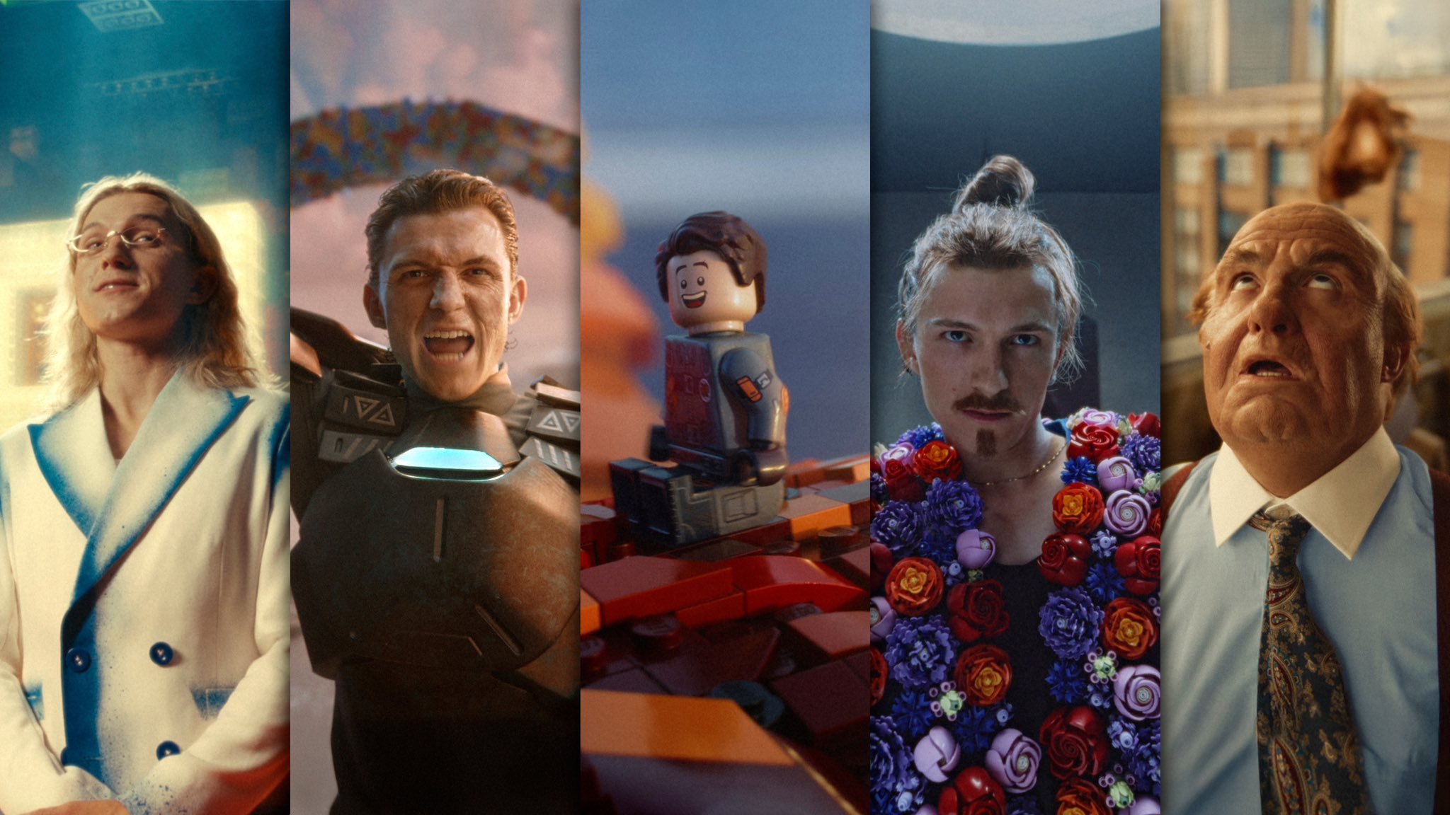 7 種「荷蘭弟」一次滿足！湯姆霍蘭德拍攝 LEGO 廣告上演超級變裝秀，從太空戰士到山羊鬍藝術家！