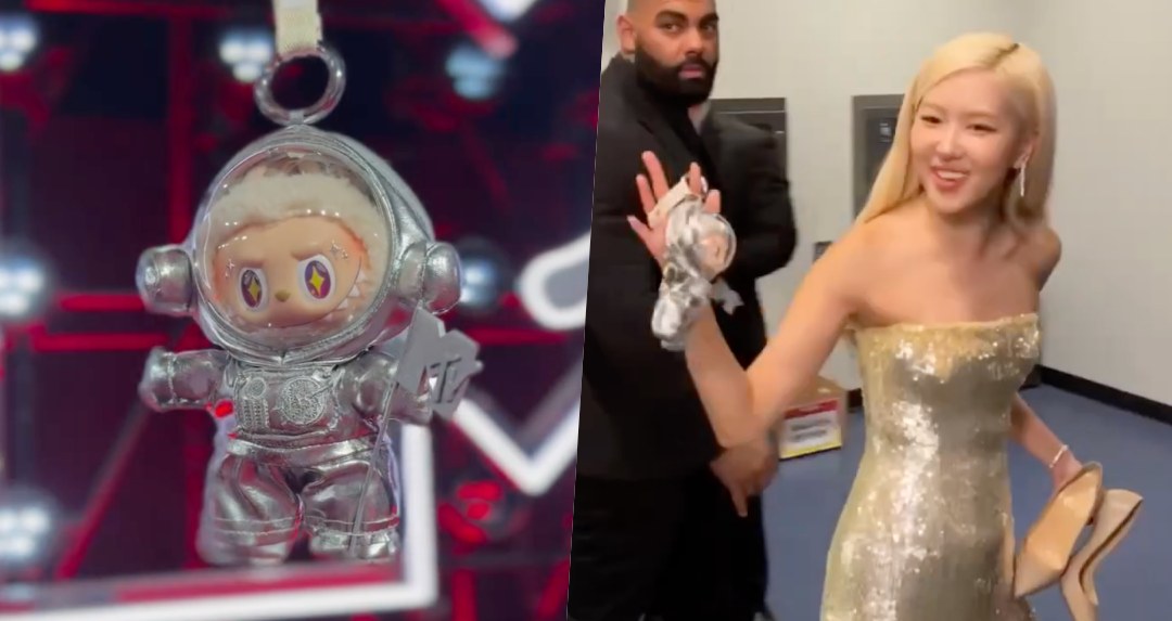 Rosé 驚呼「好可愛」！Labubu 穿銀色太空衣化身「Moonbubu」萌翻 VMAs 紅毯