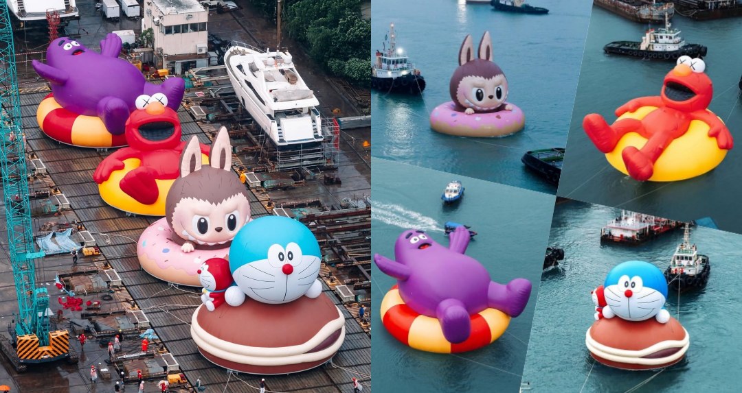 KAWS、奶昔大哥、哆啦A夢、Labubu首度同框「維港海上大巡遊」限時8天朝聖打卡去！