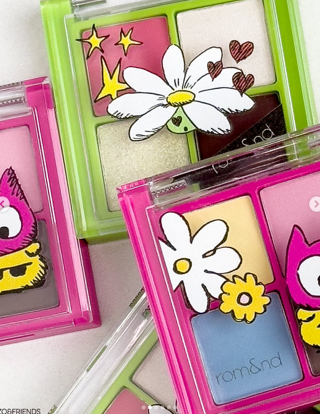 GD愛貓衝進彩妝圈！ZO&FRIENDS×rom&nd聯名超萌登場，眼影、唇彩...美妝控荷包已陣亡！