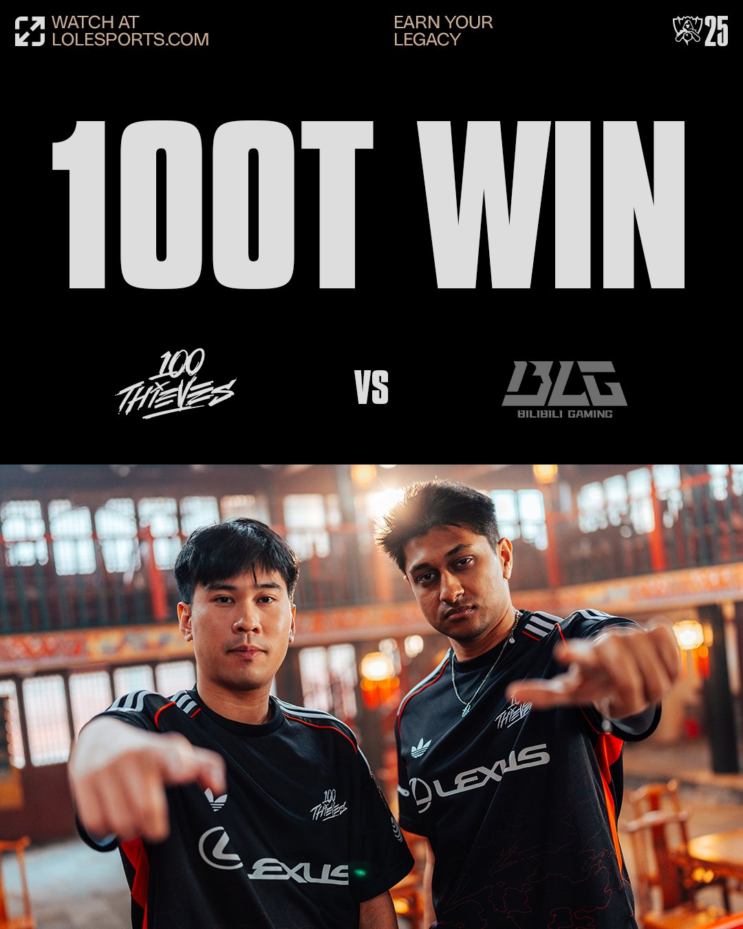 《英雄聯盟》S15 世界大賽，全華班 BLG 倒了！輸給北美 LTA 第三種子 100T！