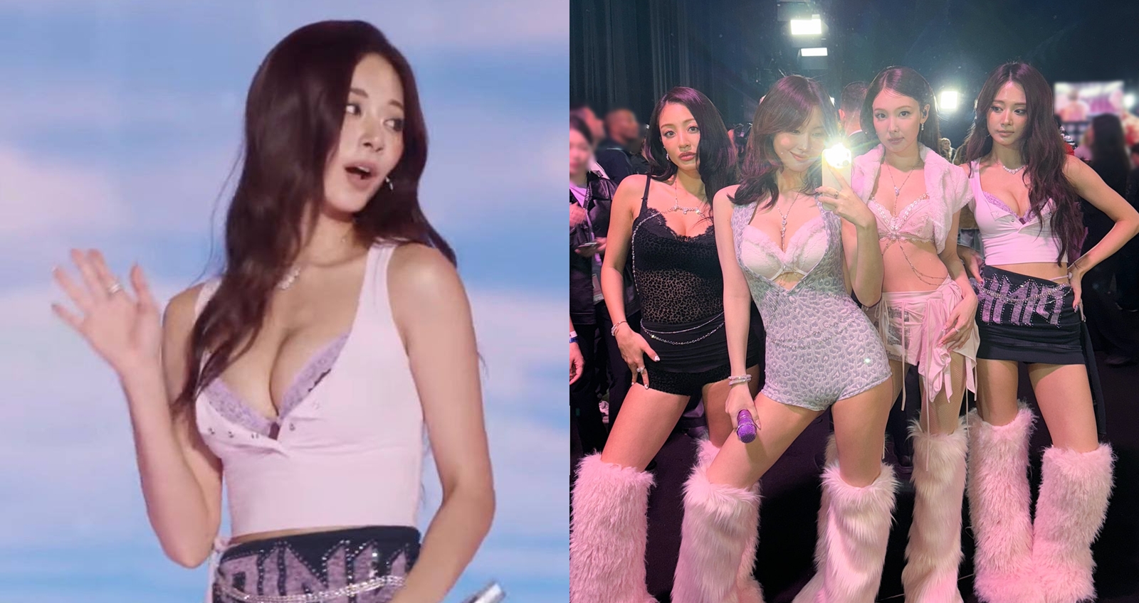 TWICE登上維多利亞的秘密大秀擔任表演嘉賓。(圖:X)