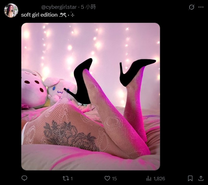 一張「高跟鞋勾網襪」藝術照吸引超過 9,000 萬次觀看，引起全網模仿拍攝風潮