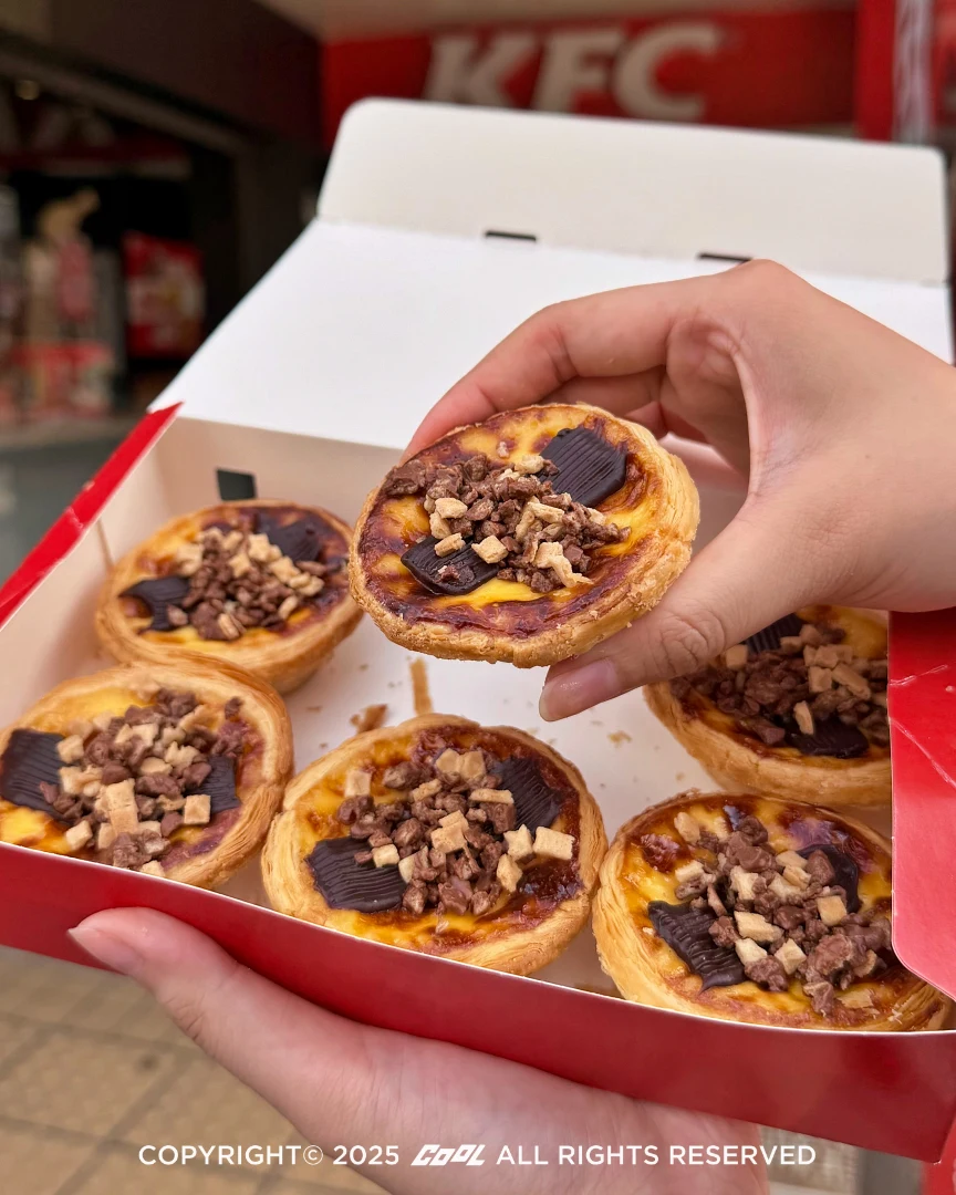 肯德基攜手全球知名巧克力品牌 KITKAT®推出全新「奇巧可可流心三重奏蛋撻」